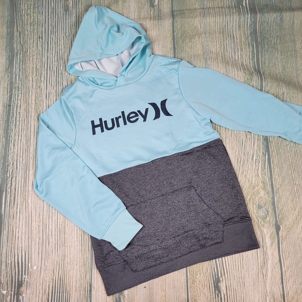 New HURLEY grey blue stay dry hoodie